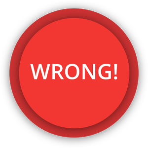 wrong button